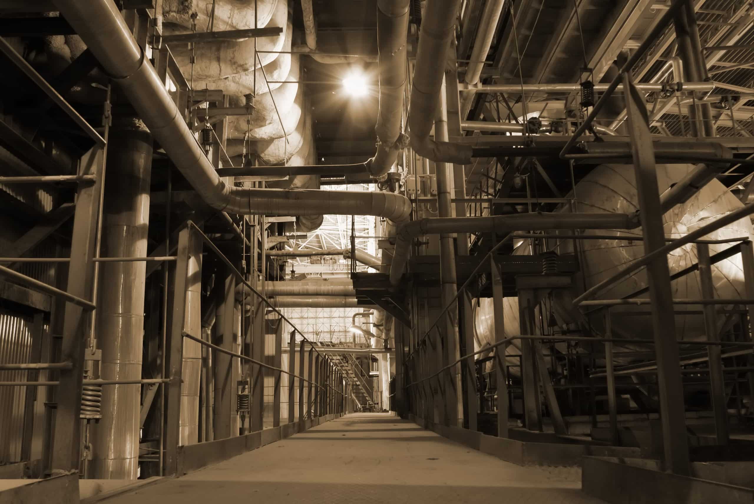 Pipes inside energy plant